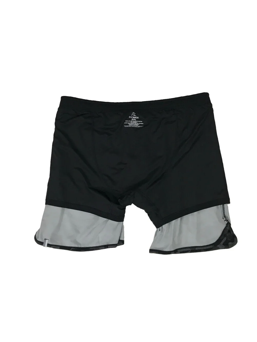 Rhoback The Regiments Shorts Mens 2XL XXL Black Camo 7” Lined Running Gym BNWT!